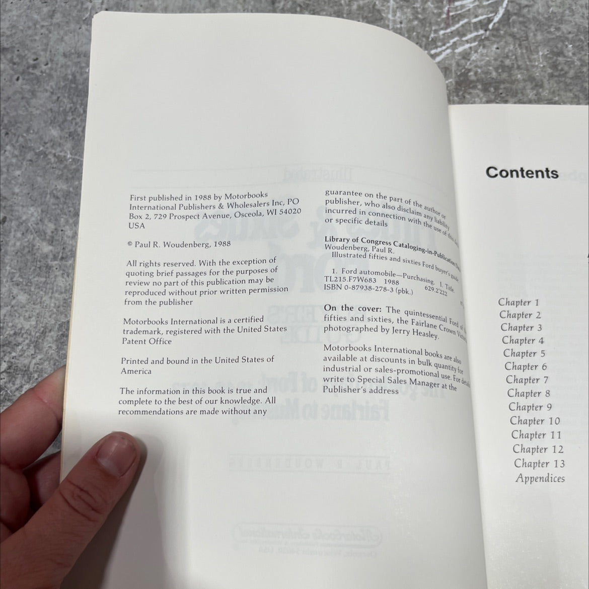 illustrated fifties & sixties ford buyer's guide book, by Paul R Woudenberg, 1988 Paperback image 3