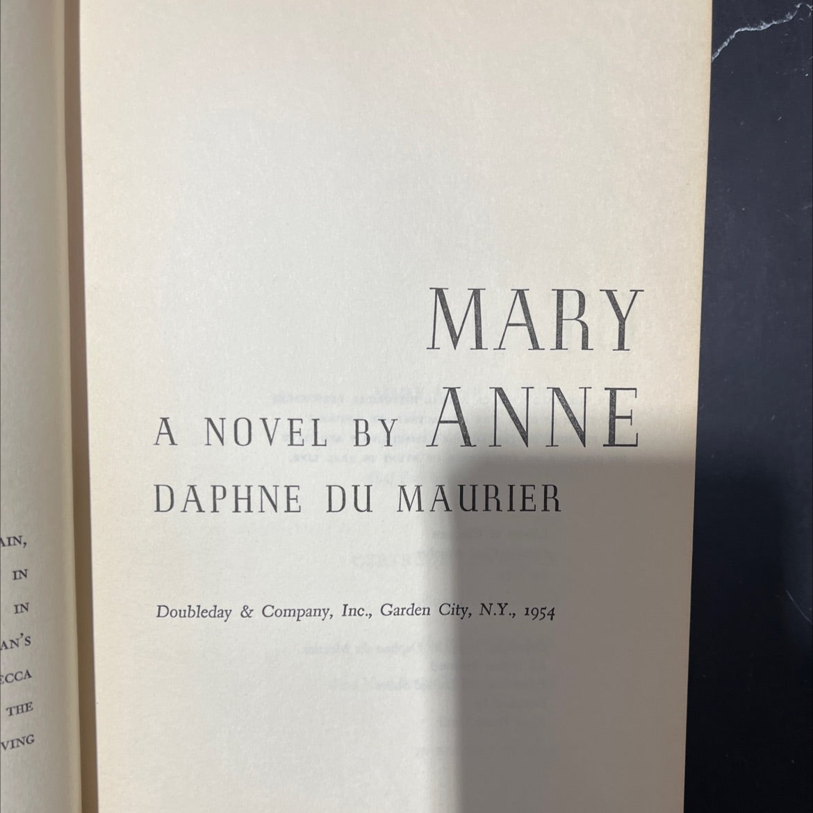 in an ecca the ving mary book, by daphne du maurier, 1954 Hardcover image 2