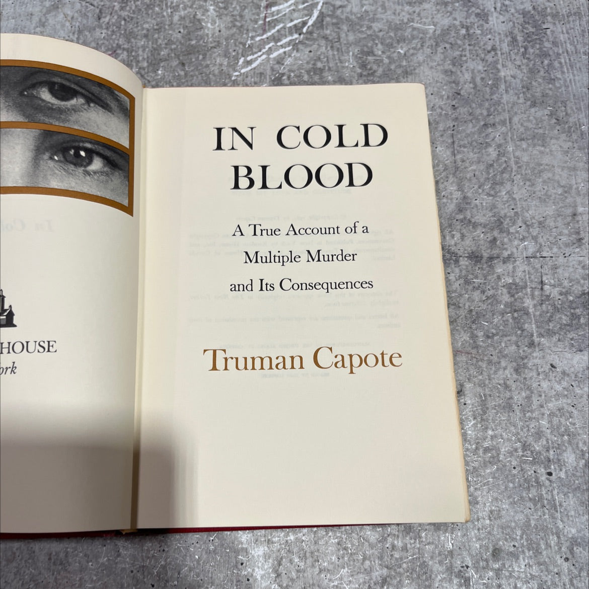 in cold blood book, by truman capote, 1965 Hardcover image 2