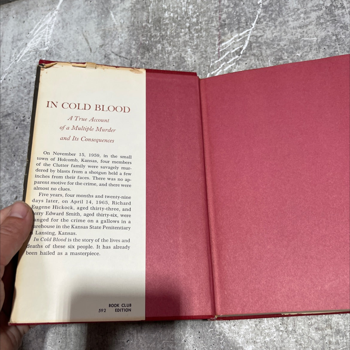 in cold blood book, by truman capote, 1965 Hardcover image 4