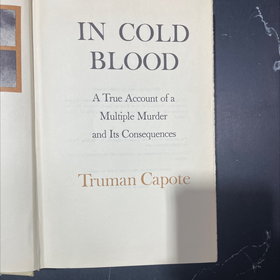 in cold blood book, by truman capote, 1965 Hardcover image 2