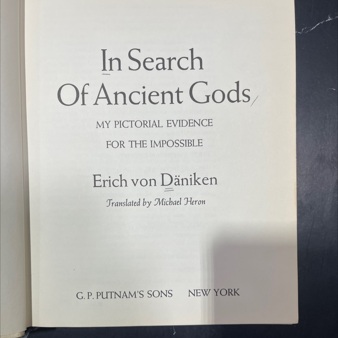 in search of ancient gods my pictorial evidence for the impossible book, by erich von däniken, 1974 Hardcover image 2