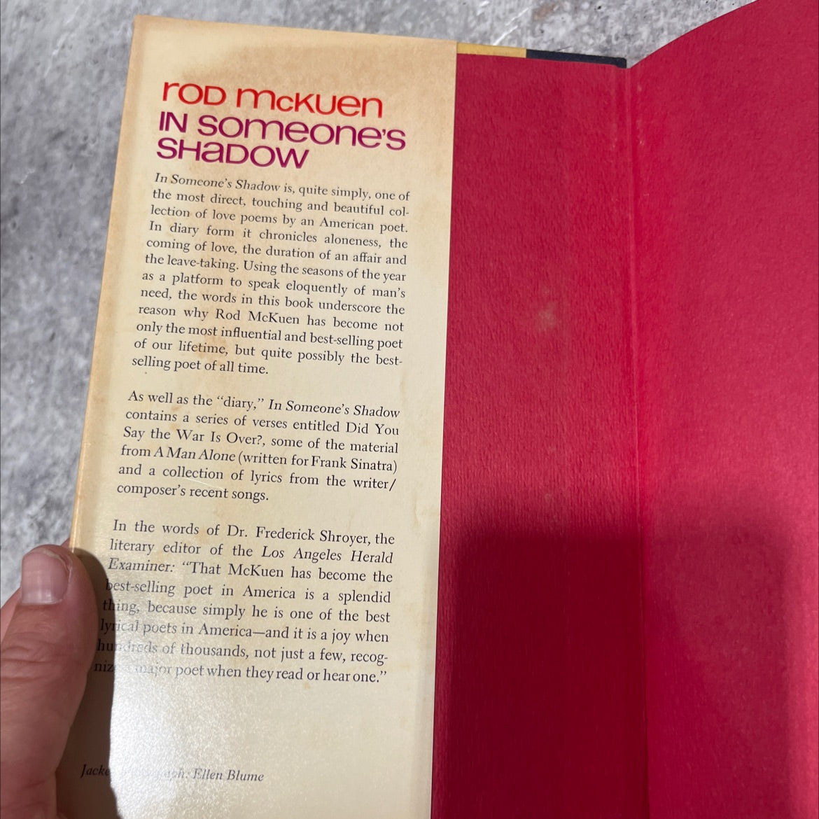 in someone's shadow book, by rod mckuen, 1969 Hardcover image 4