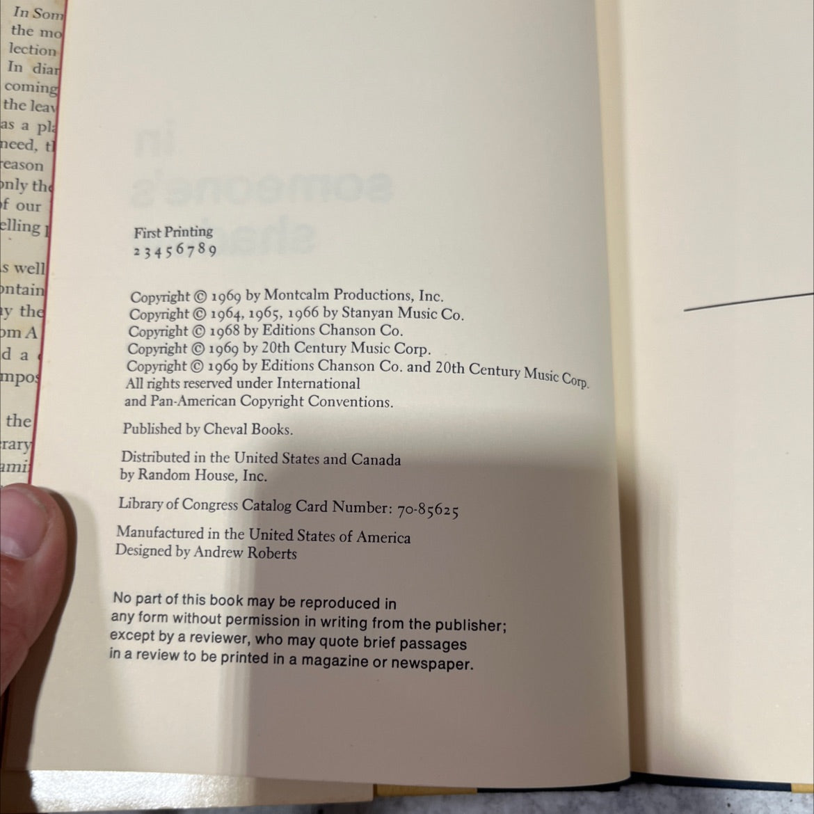 in someone's shadow book, by rod mckuen, 1969 Hardcover image 3