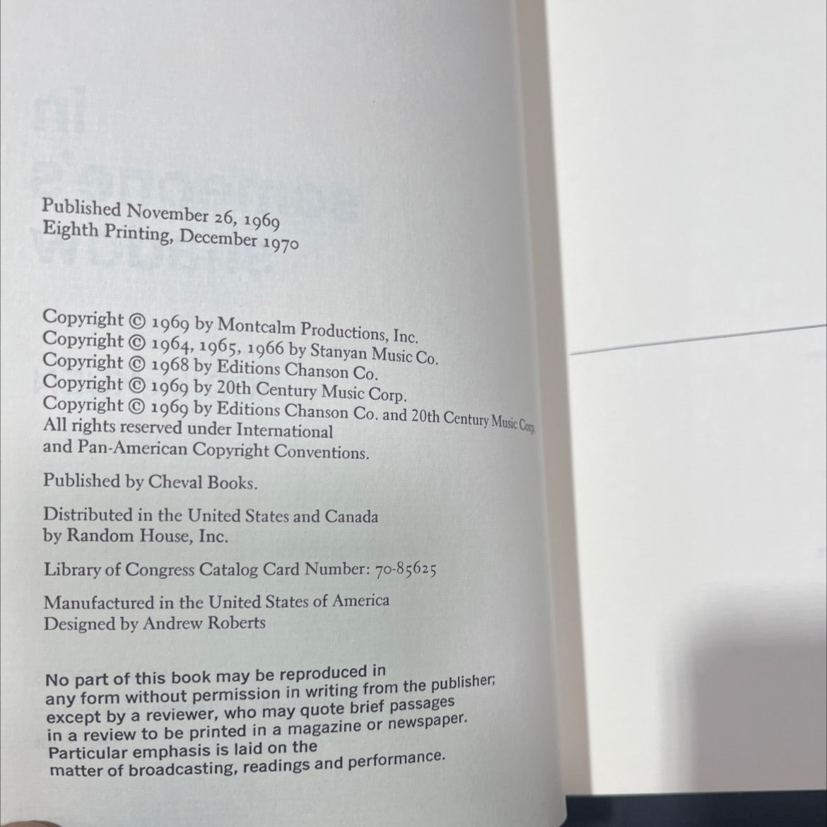 in someone's shadow book, by rod mckuen, 1970 Hardcover image 3