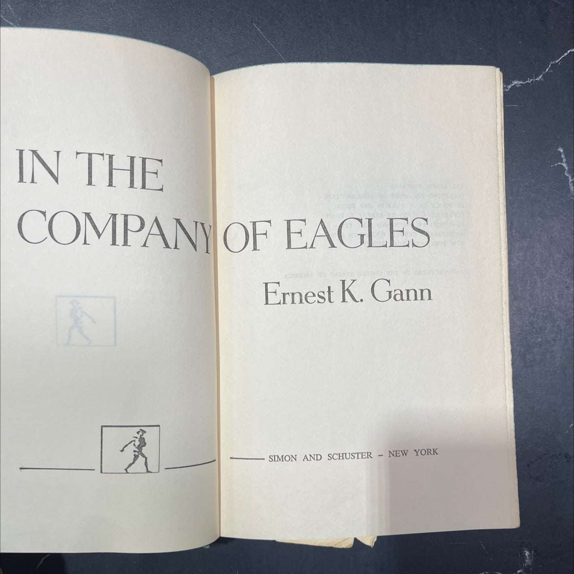 in the company of eagles book, by ernest k. gann, 1966 Hardcover image 2