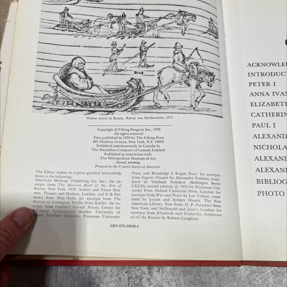 in the russian style book, by baron von herberstein, 1976 Hardcover image 3