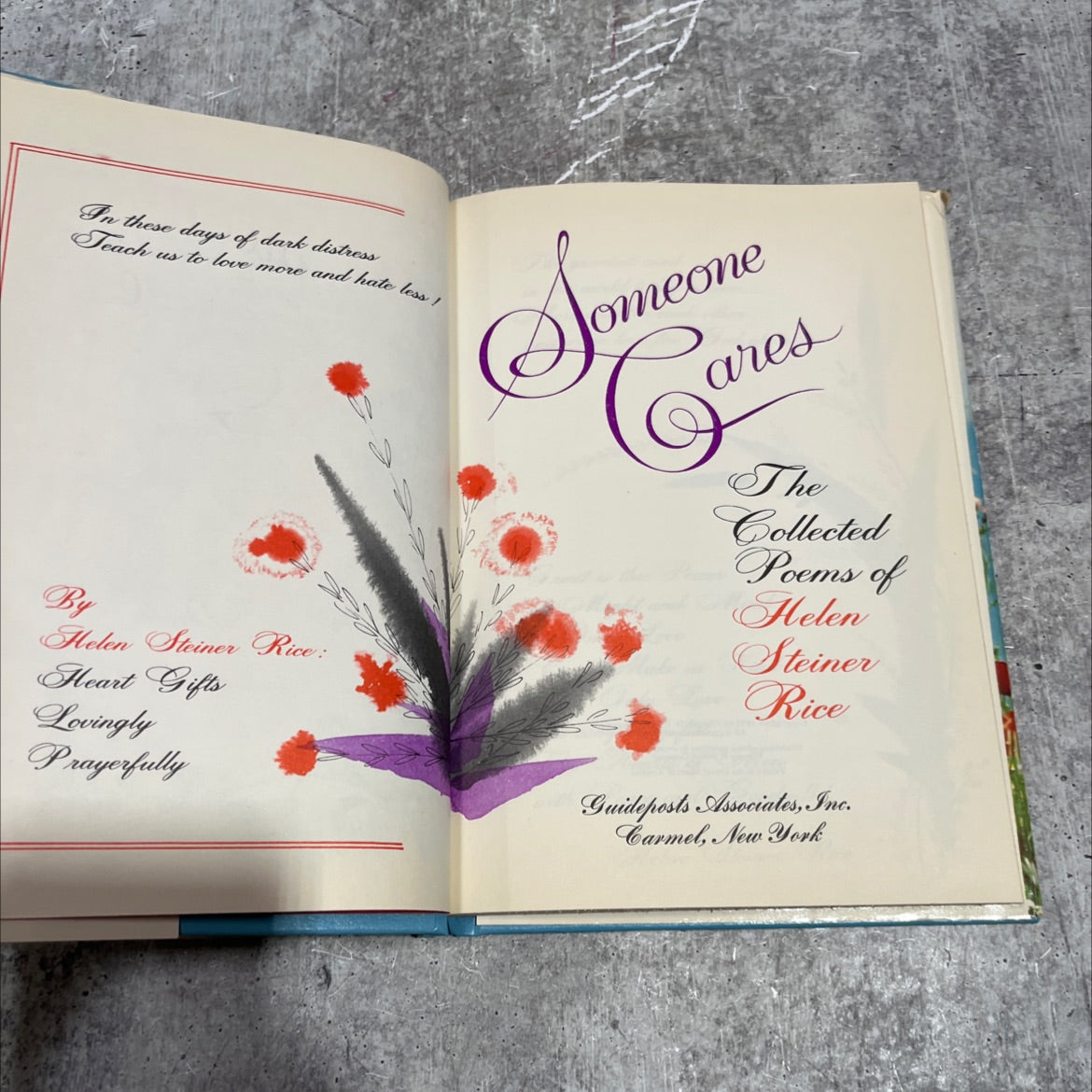 in these days of dark distress teach us to love more and hate less book, by helen steiner rice, 1972 Hardcover image 2