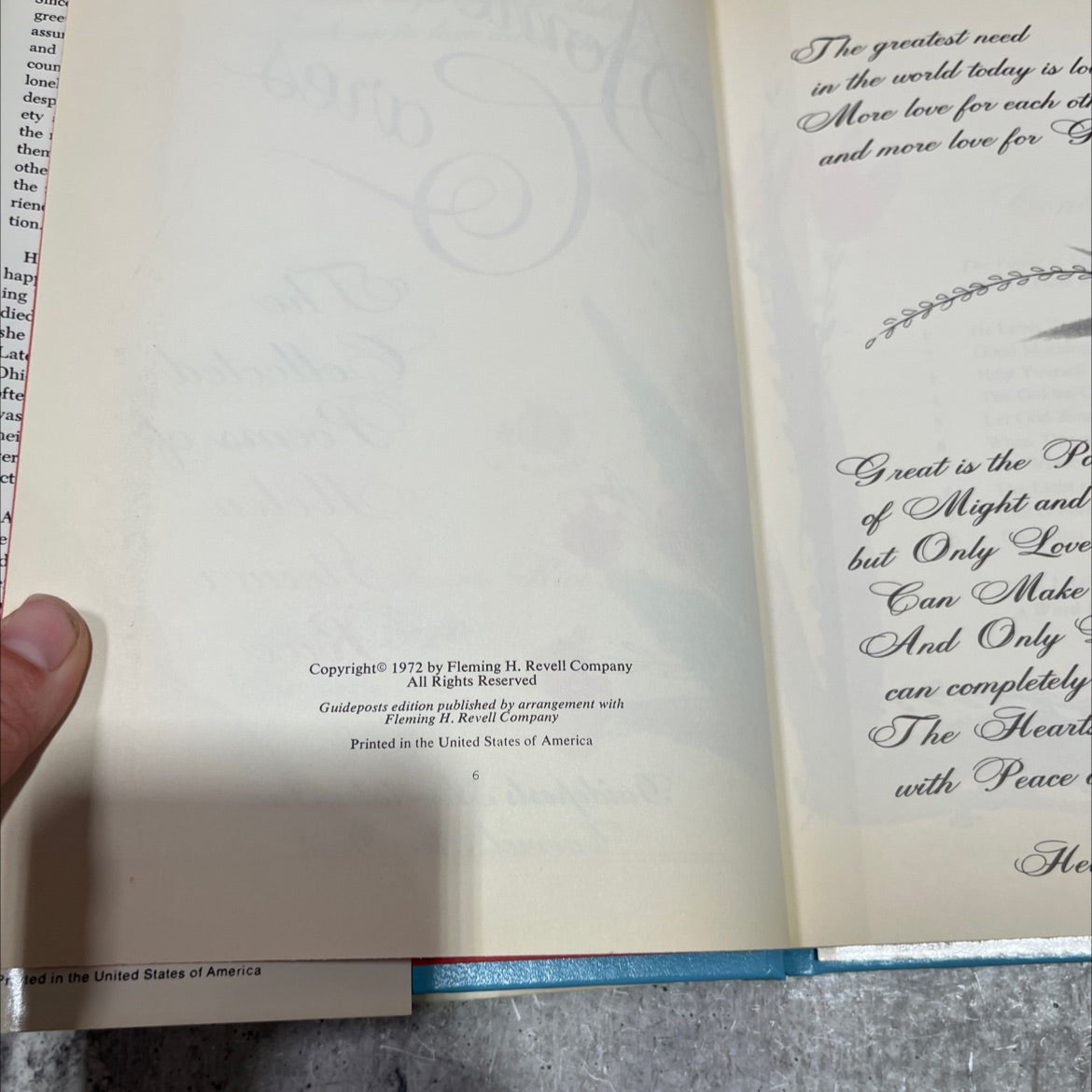 in these days of dark distress teach us to love more and hate less book, by helen steiner rice, 1972 Hardcover image 3