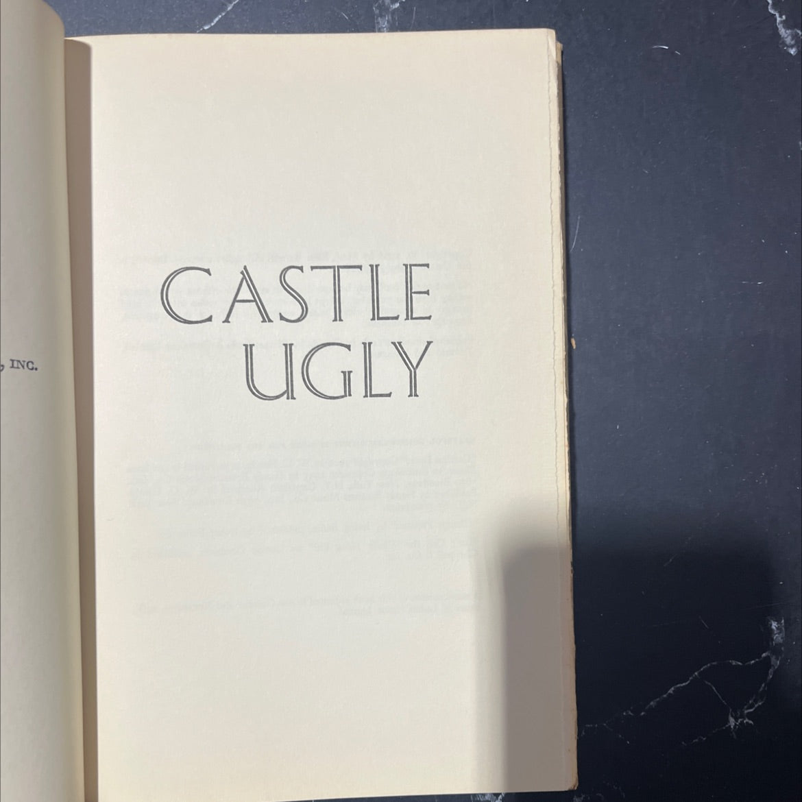 inc. castle ugly book, by mary ellin barrett, 1966 Hardcover image 2