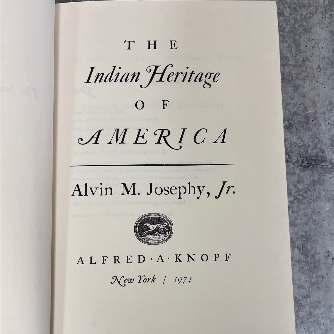 indian heritage of america book, by alvin m. josephy, jr., 1974 Hardcover image 2