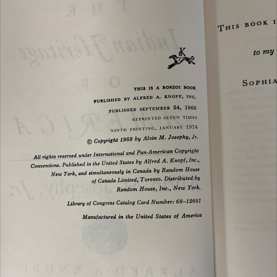 indian heritage of america book, by alvin m. josephy, jr., 1974 Hardcover image 3