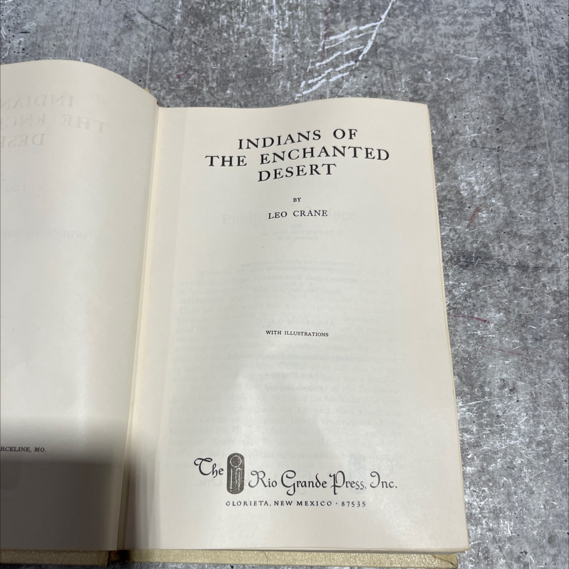 indians of the enchanted desert book, by leo crane, 1972 Hardcover image 2