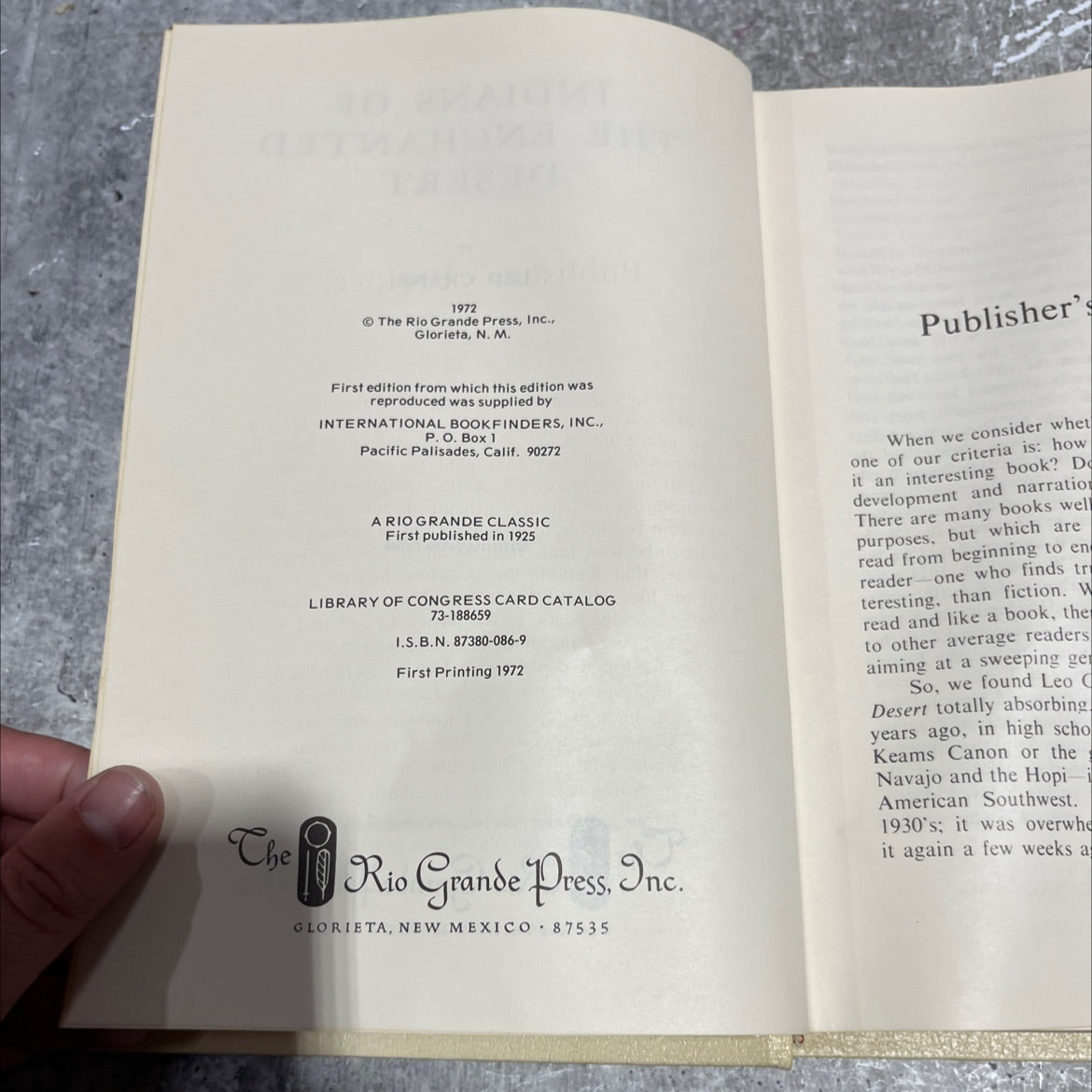 indians of the enchanted desert book, by leo crane, 1972 Hardcover image 3