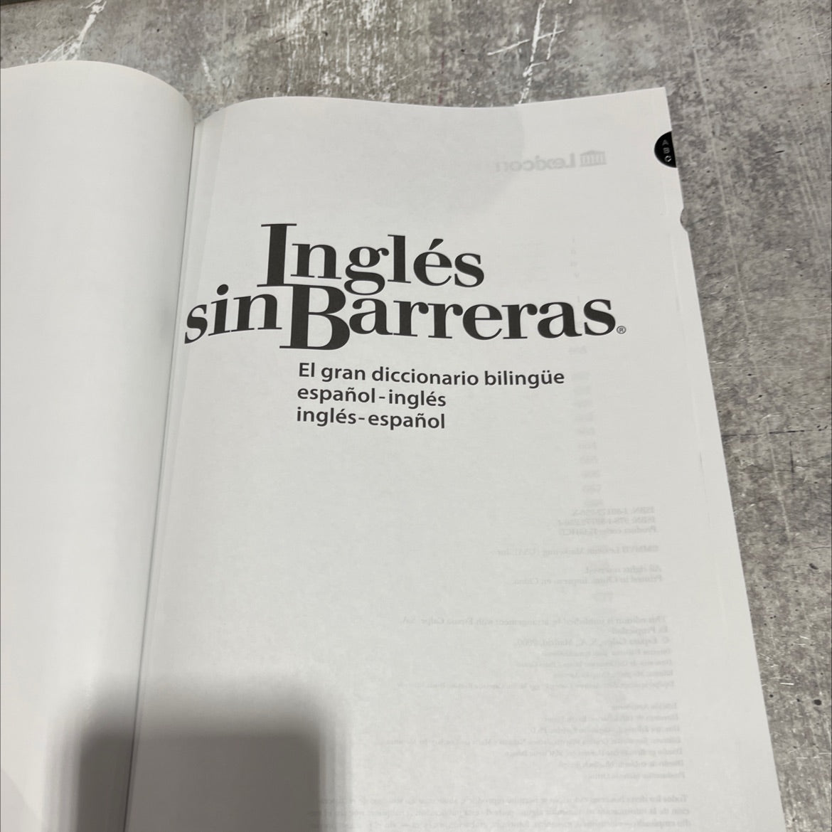 inglés sin barreras. el gran diccionario bilingüe español-inglés inglés-español book, by unknown, 2000 Hardcover image 2