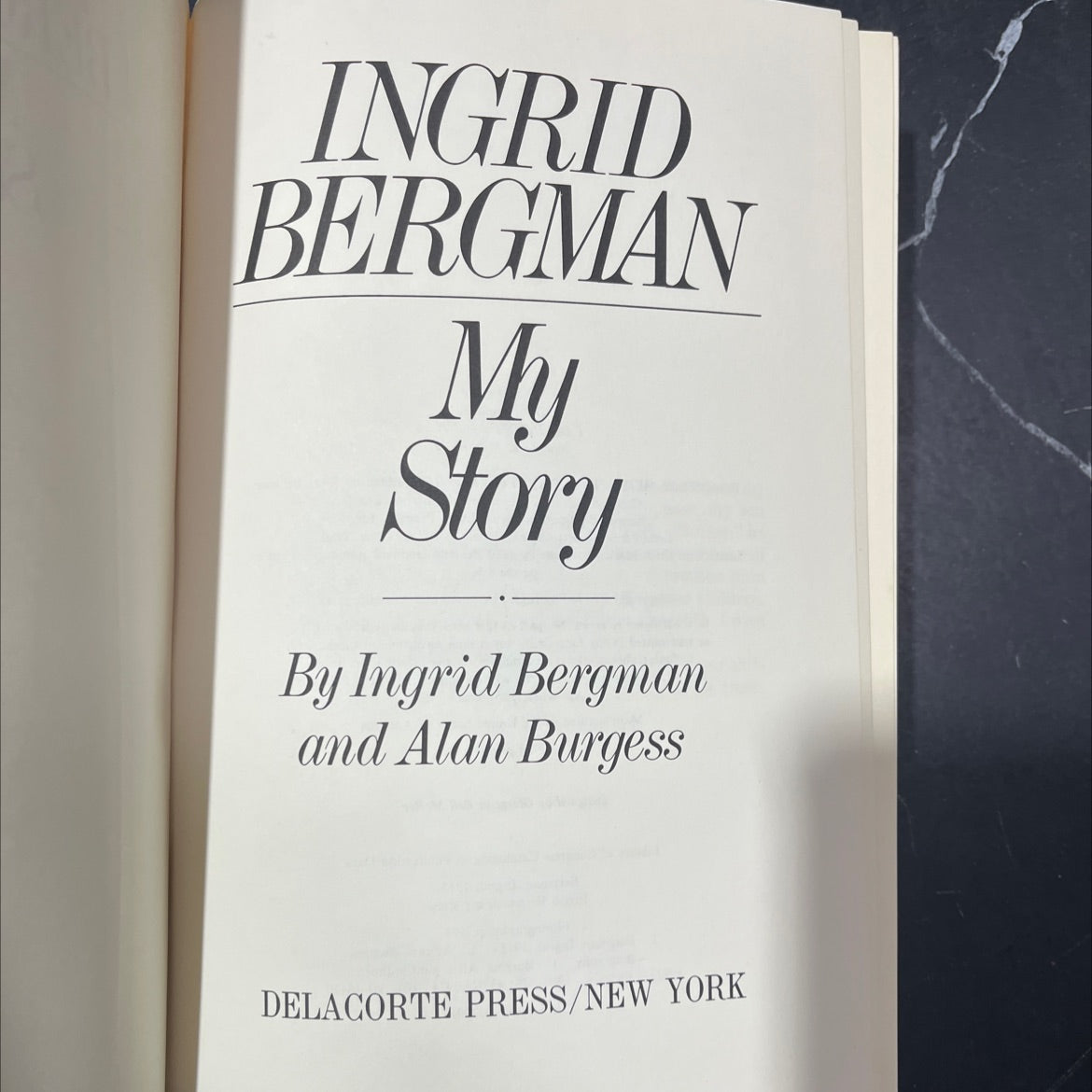 ingrid bergman my story book, by ingrid bergman and alan burgess, 1980 Hardcover image 2
