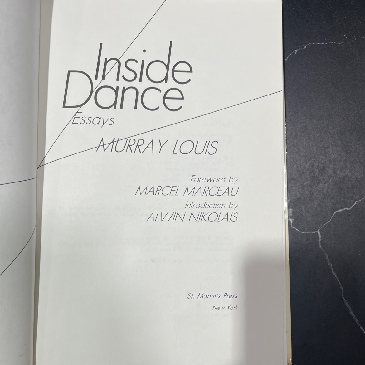 inside dance book, by murray louis, 1980 Hardcover image 2