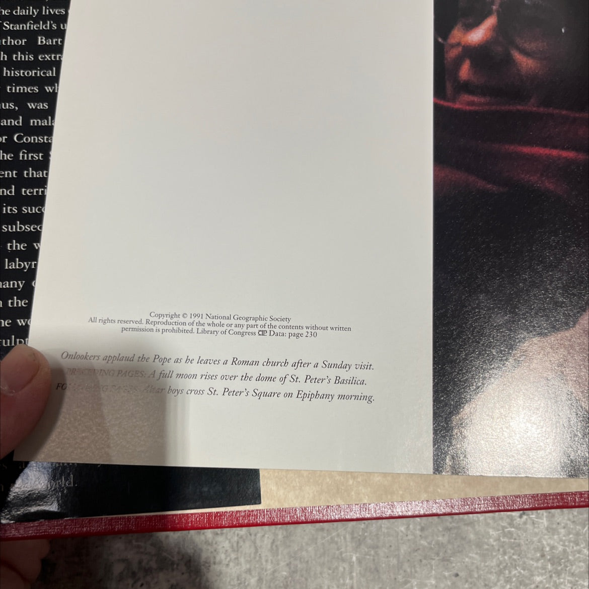 inside the vatican book, by bart mcdowell, 1991 Hardcover image 3