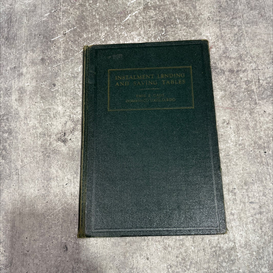 instalment lending and saving tables book, by emil b. dade, domenico gagliardo, 1934 Hardcover image 1