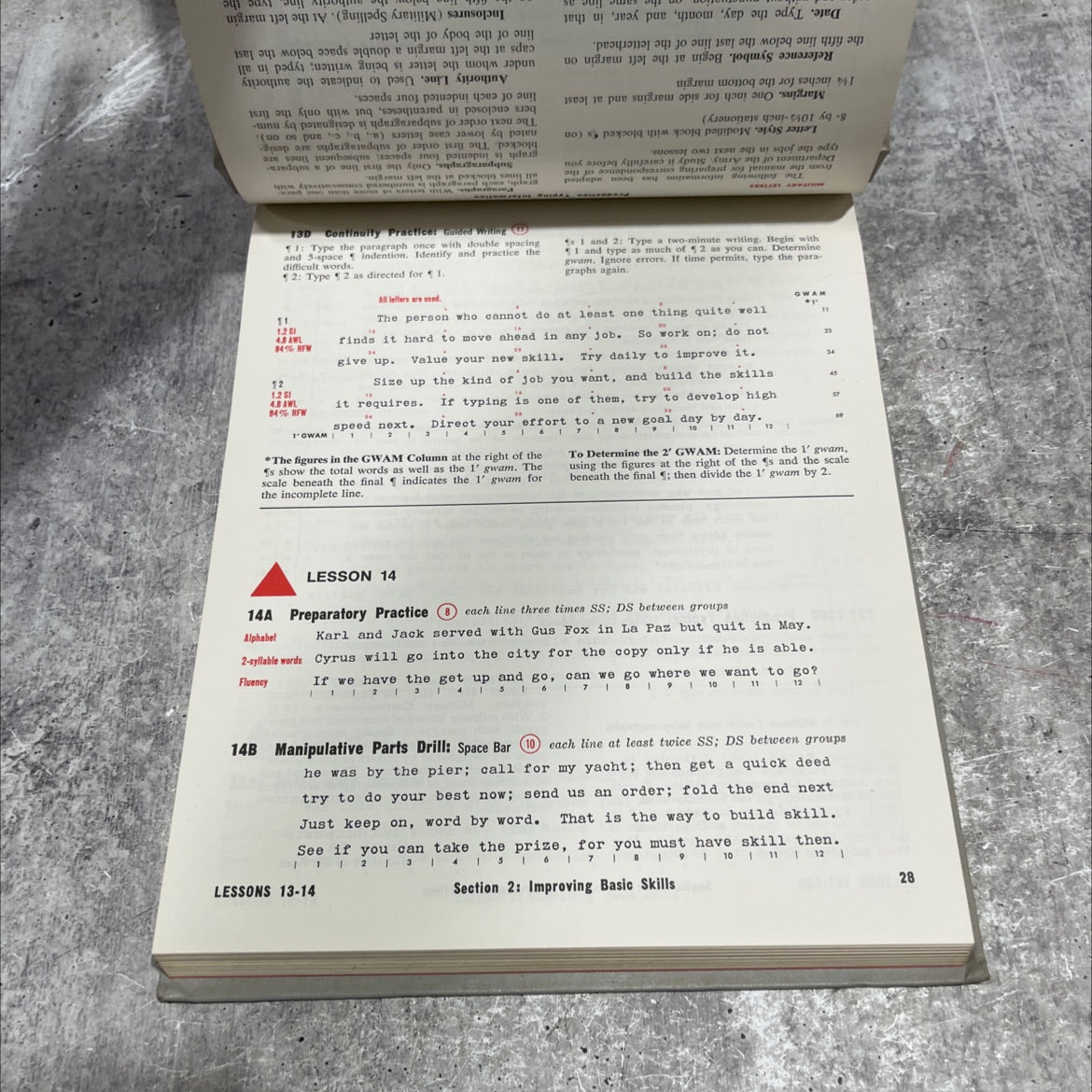 intensive course college typewriting book, by d. d. lessenberry, s. j. wanous, c. h. duncan, 1970 Hardcover image 3