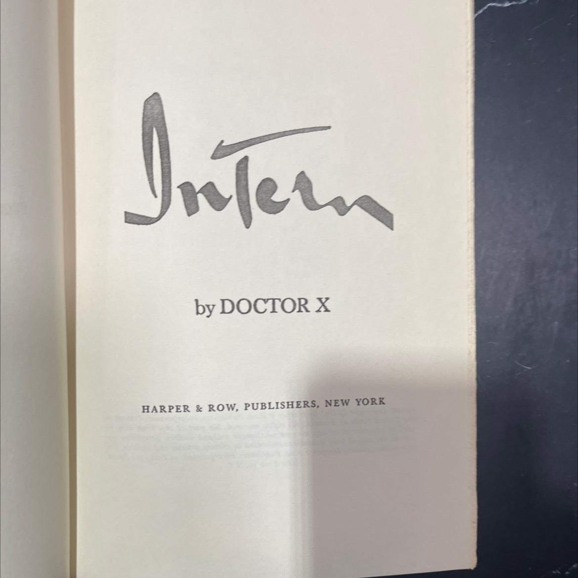 intern book, by doctor x, 1965 Hardcover image 2