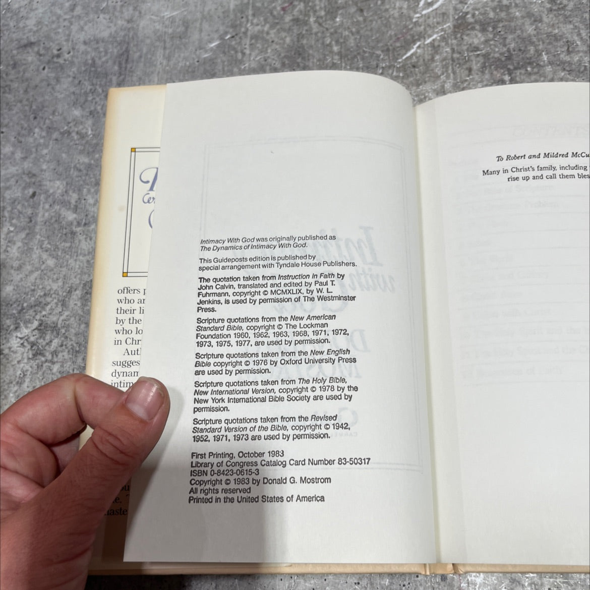 intimacy with god book, by donald g mostrom, 1983 Hardcover image 3