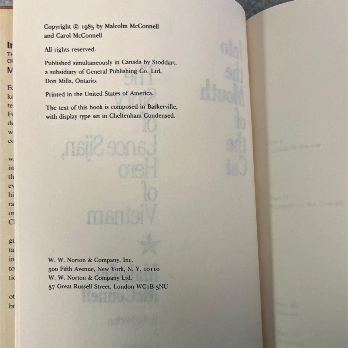 into the mouth of the cat: the story of lance sijan, hero of vietnam book, by malcolm mcconnell, 1985 Hardcover, Vintage image 3