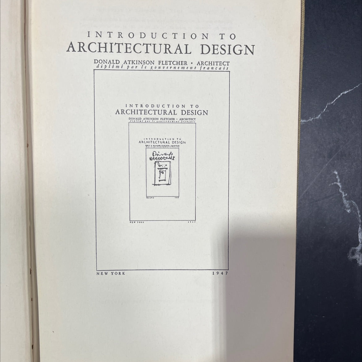 introduction to architectural design book, by donald atkinson fletcher, 1947 Hardcover image 2