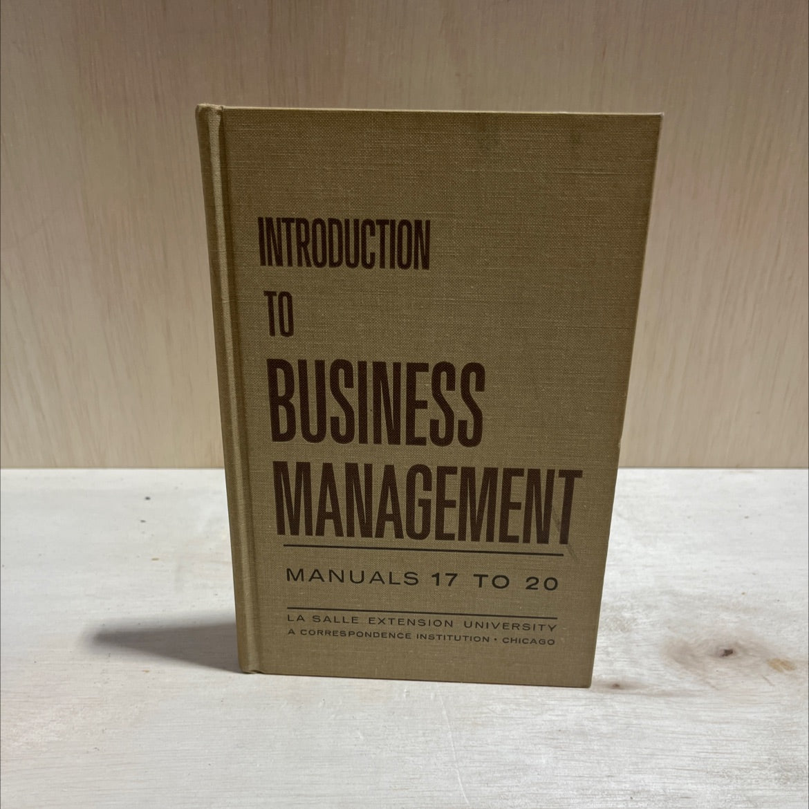introduction to business management manuals 17 to 20 book, by unknown, 1963 Hardcover image 1