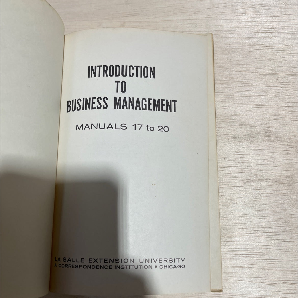 introduction to business management manuals 17 to 20 book, by unknown, 1963 Hardcover image 2