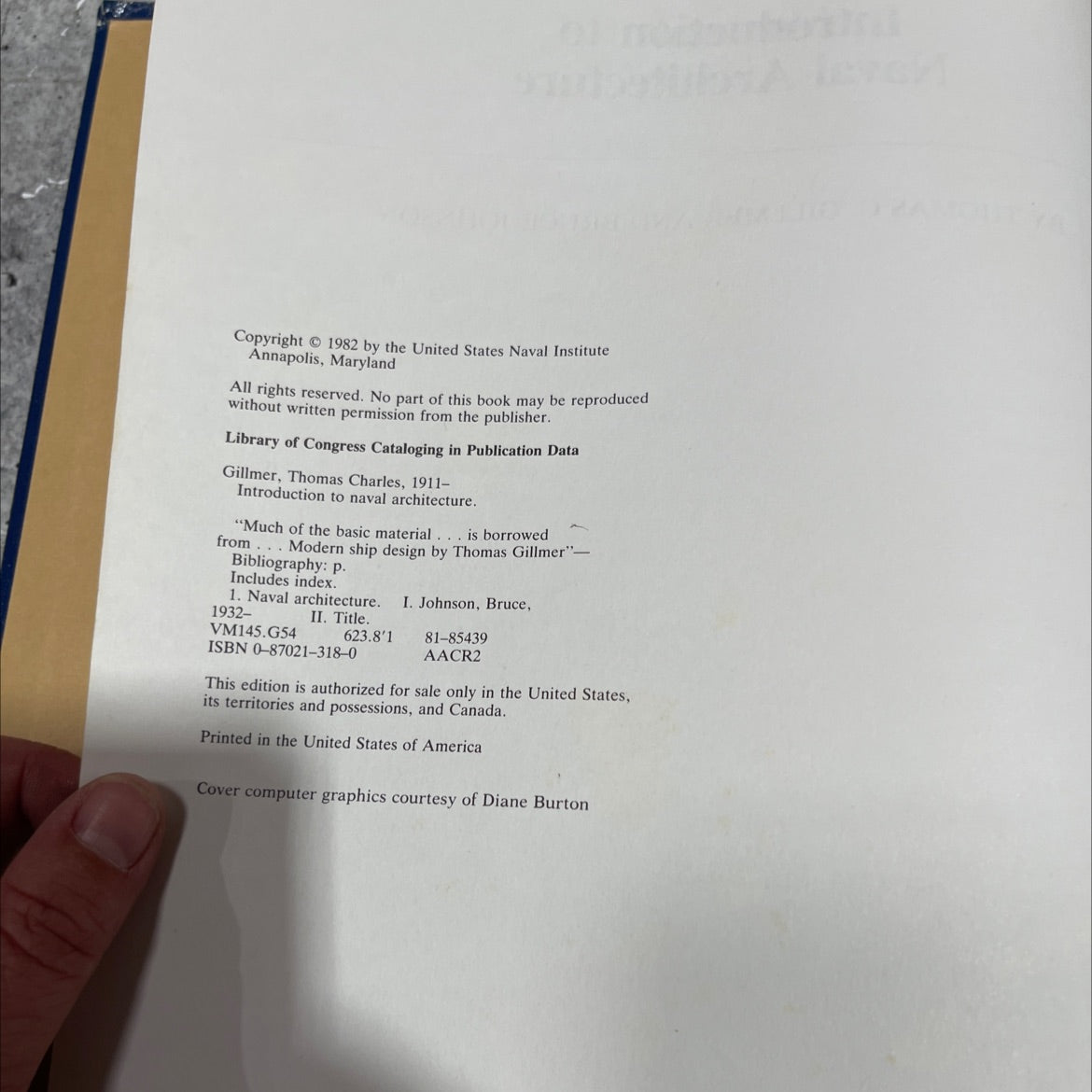 introduction to naval architecture book, by thomas c. gillmer and bruce johnson, 1982 Hardcover image 3