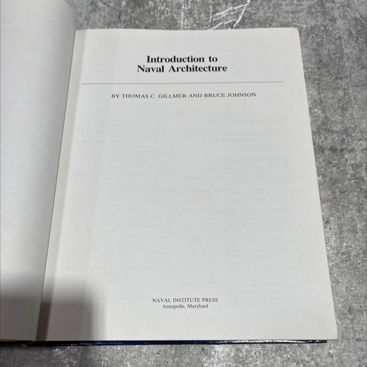introduction to naval architecture book, by thomas c. gillmer and bruce johnson, 1982 Hardcover image 2
