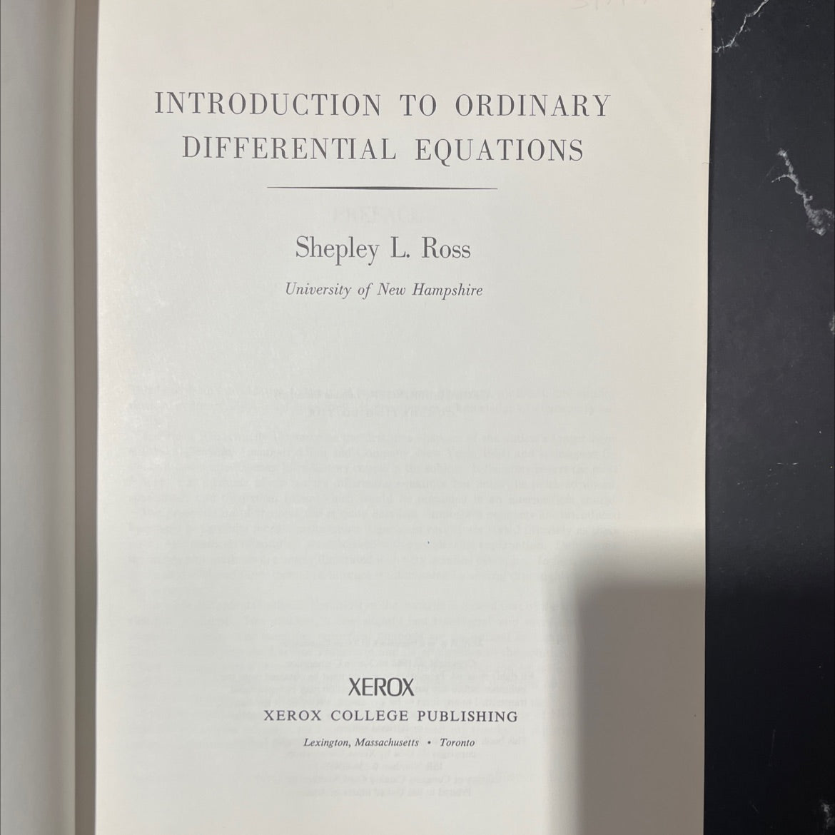 introduction to ordinary differential equations book, by shepley l. ross, 1966 Hardcover image 2