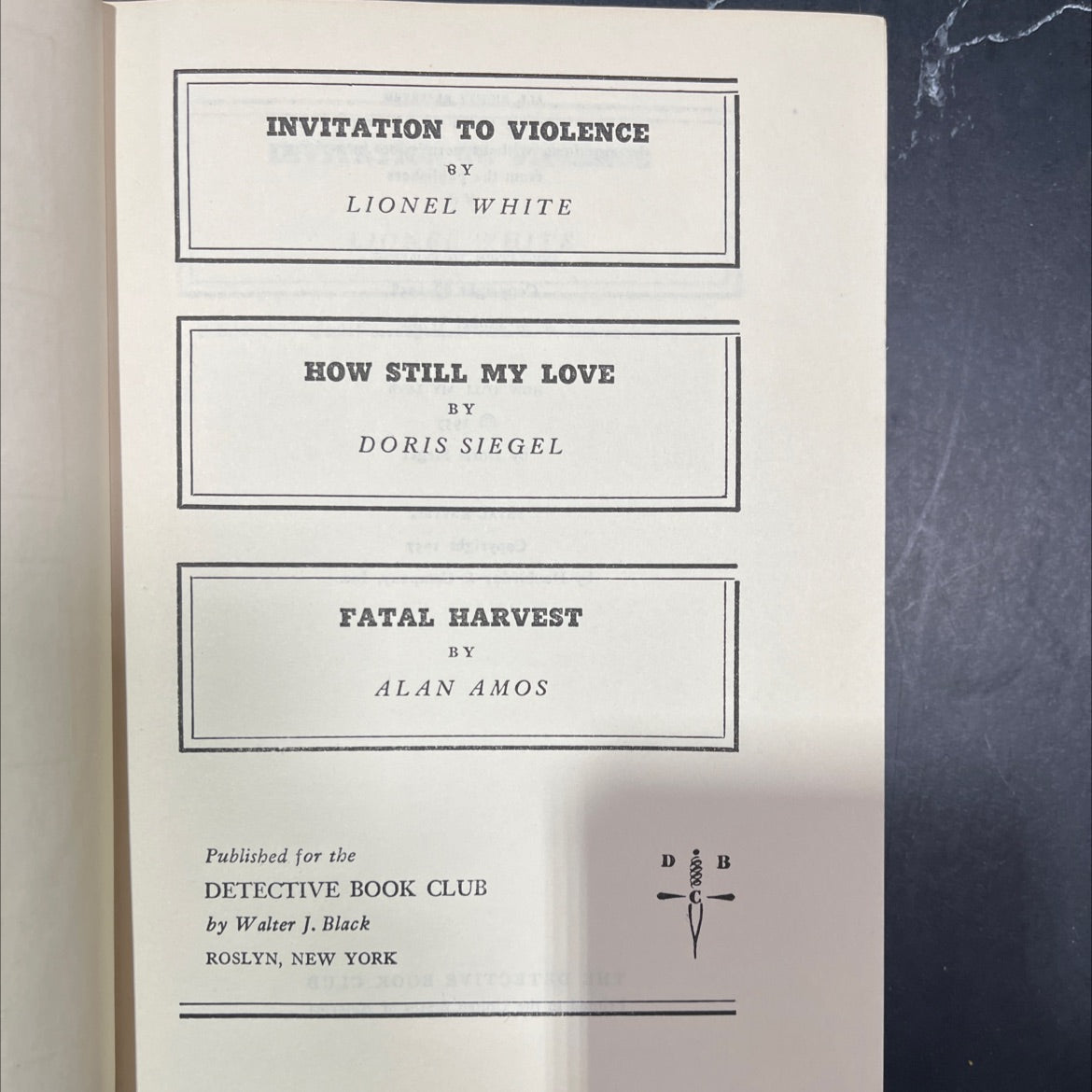 invitation to violence book, by lionel white, 1958 Hardcover image 2