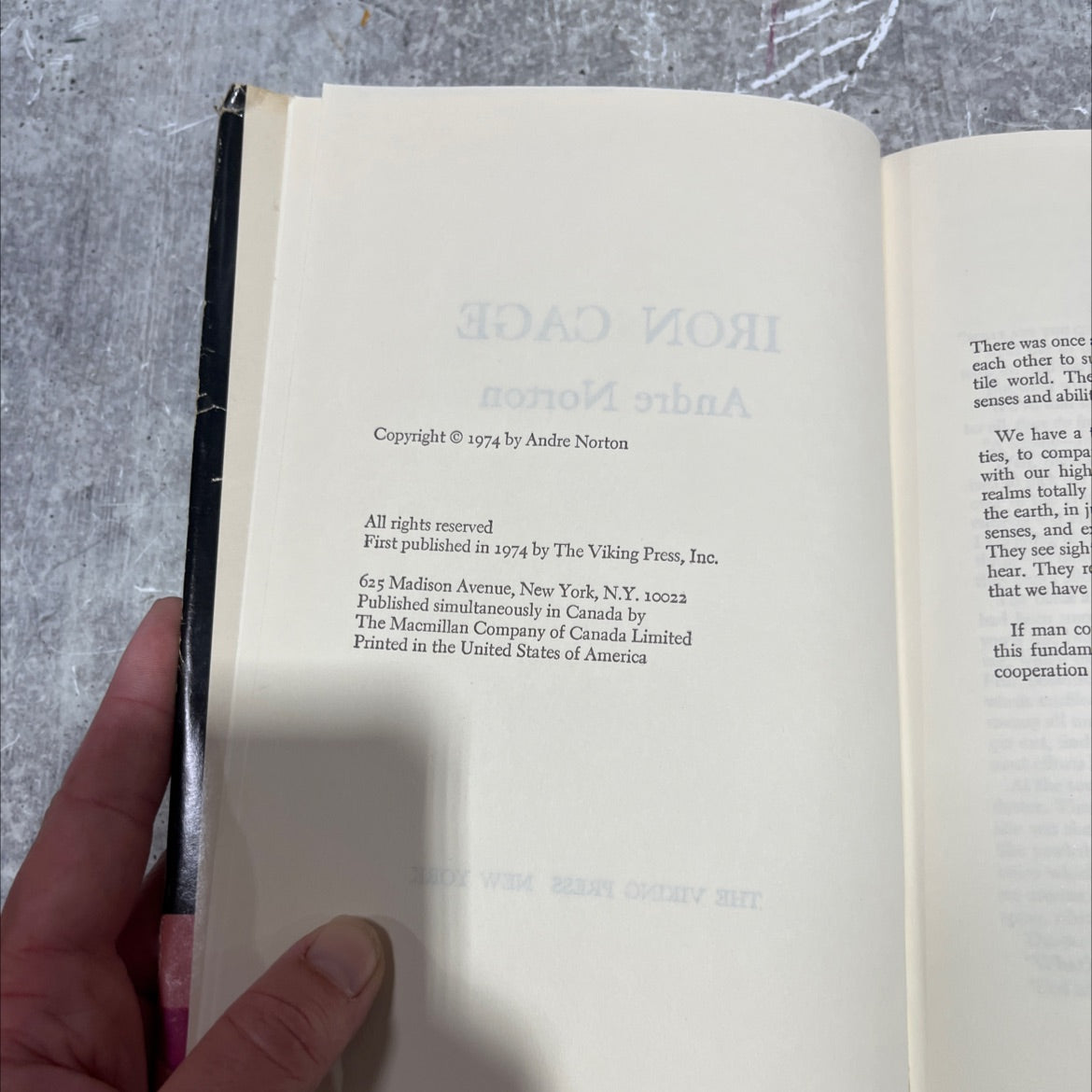 iron cage book, by Andre Norton, 1974 Hardcover image 3