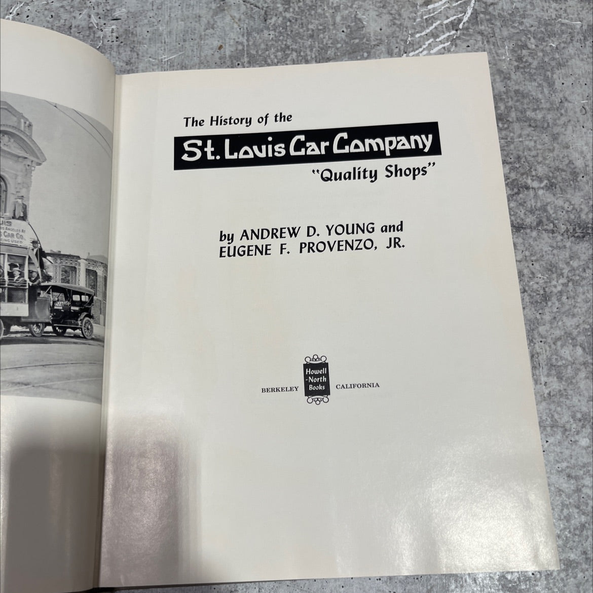 is s angeles at cinc used the history of the st.louis car company \"quality shops\" book, by andrew d. young, eugene f. image 2