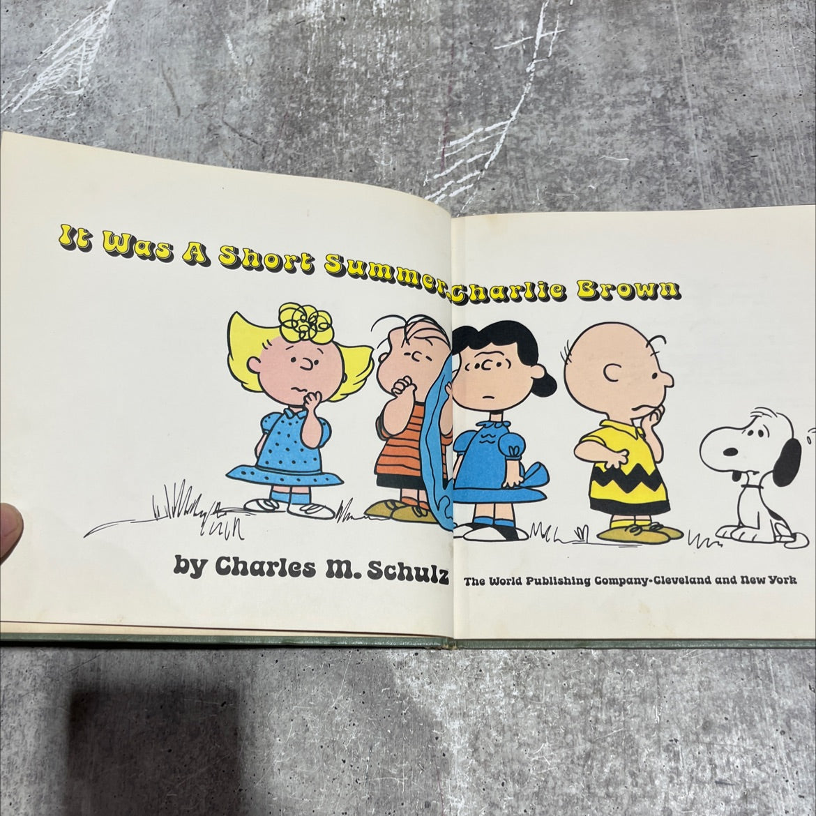 it was a short summer charlie brown book, by charles m. schulz, 1970 Hardcover image 2