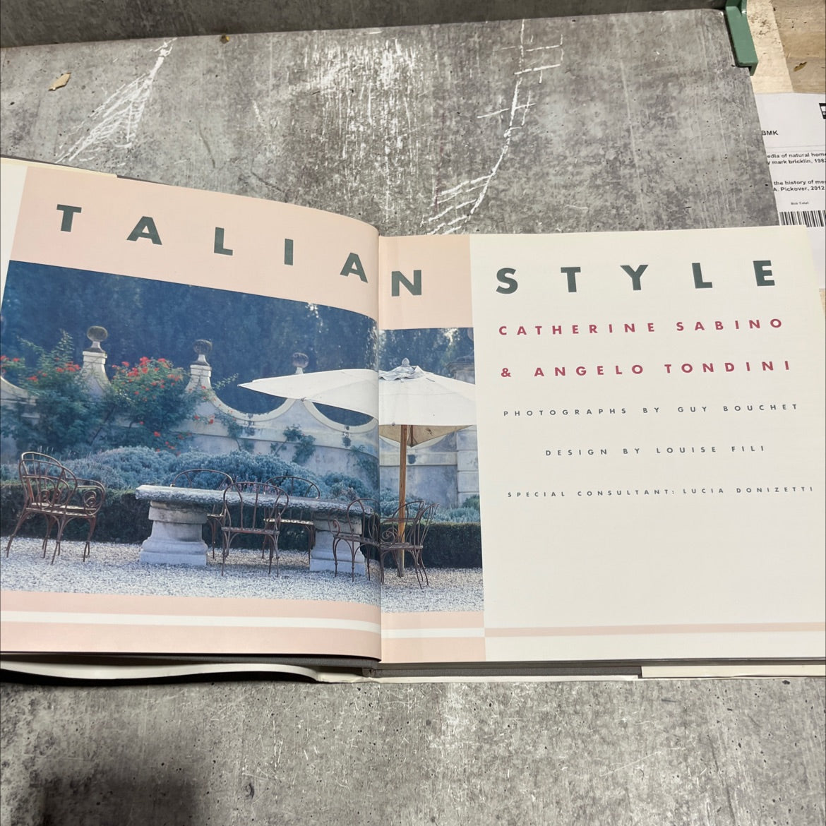 italian style book, by catherine sabino & angelo tondini, 2012 Hardcover image 2