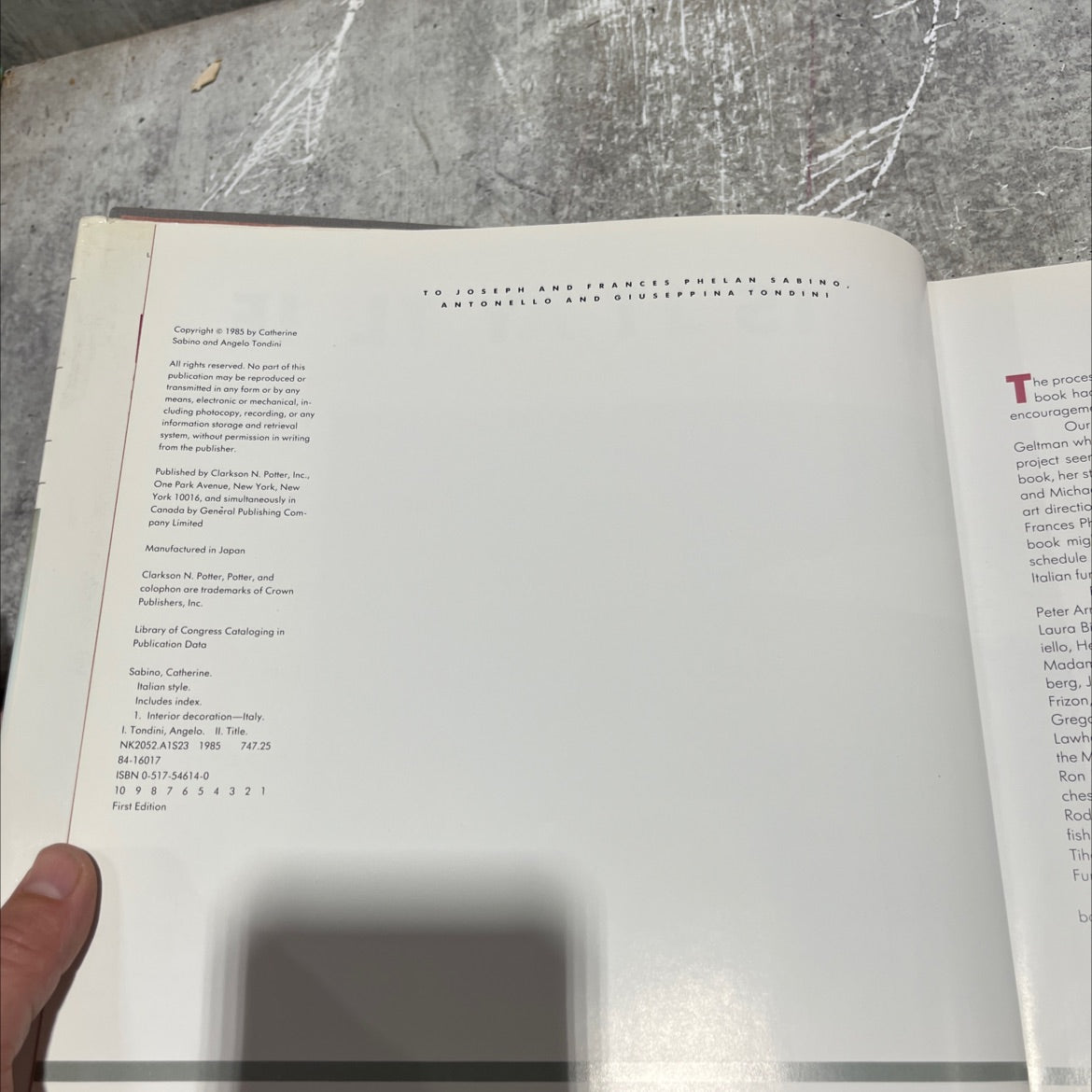 italian style book, by catherine sabino & angelo tondini, 2012 Hardcover image 3