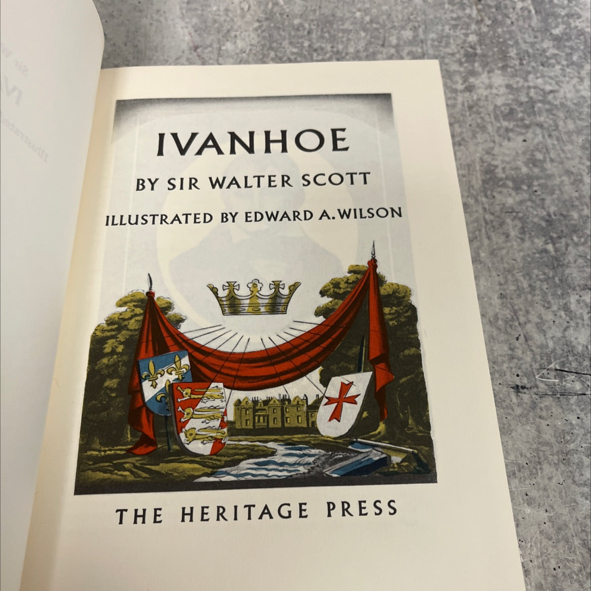 ivanhoe book, by sir walter scott, 1950 Hardcover image 2
