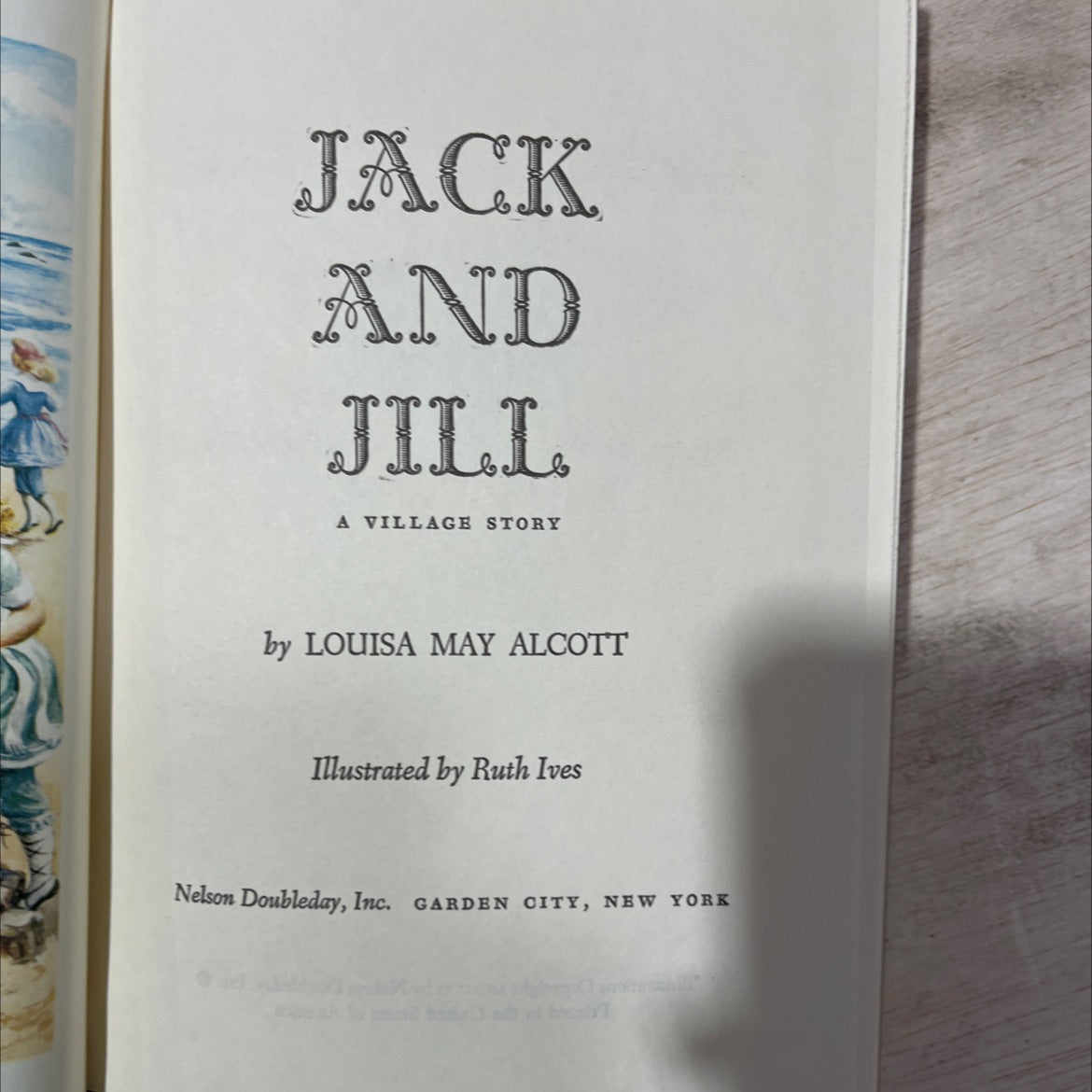 jack and jill a village story book, by louisa may alcott, 1956 Hardcover, Vintage image 2