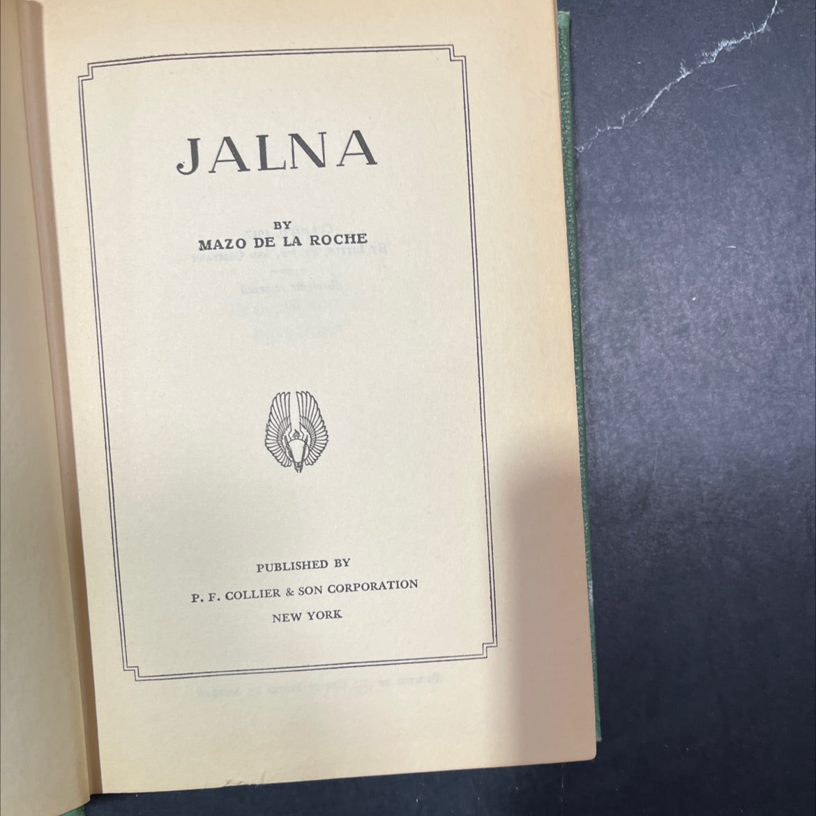 jalna book, by mazo de la roche, 1927 Hardcover image 2