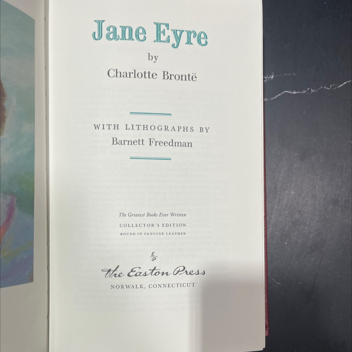 jane eyre book, by charlotte brontë, 1978 Leather image 2