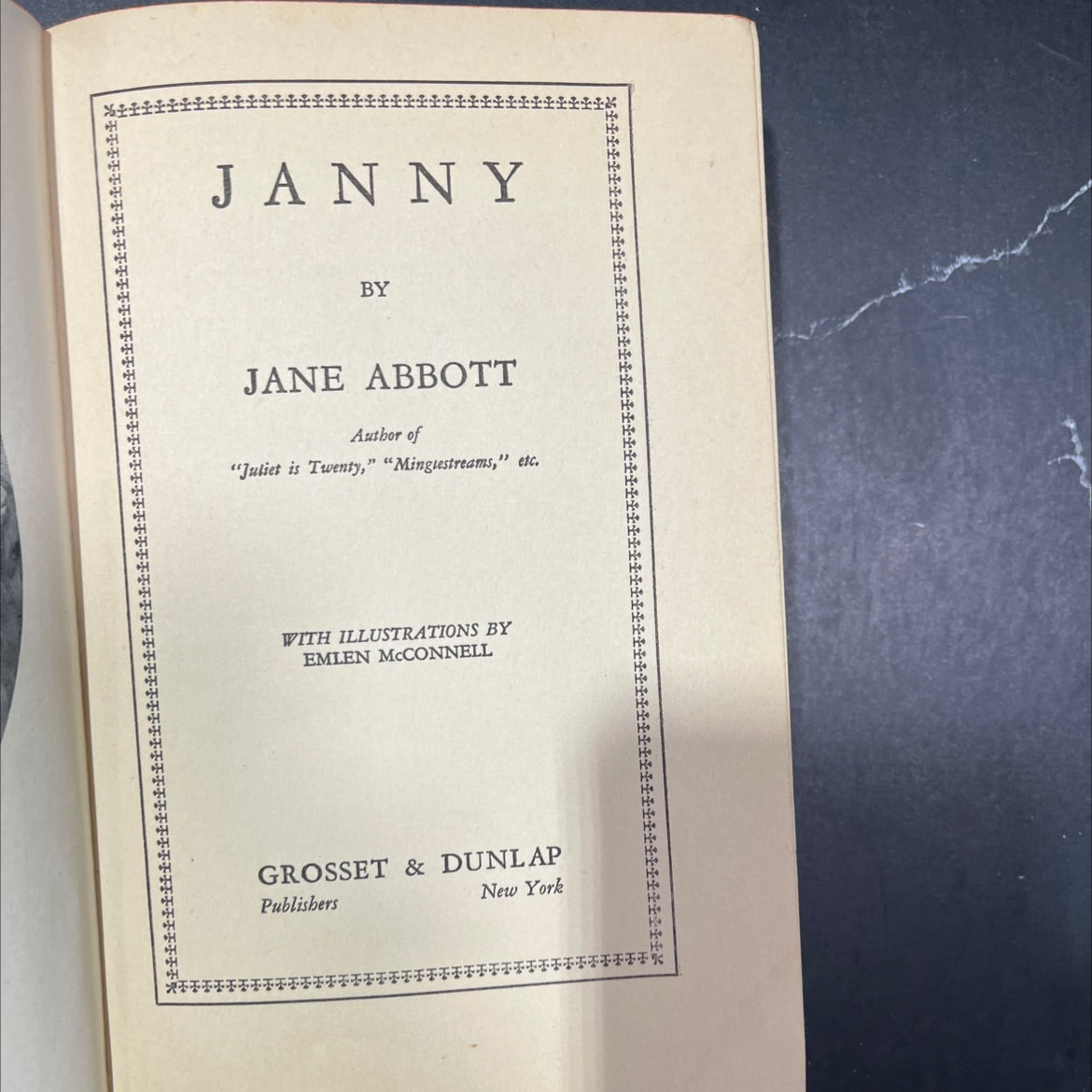 janny book, by jane abbott, 1927 Hardcover image 2