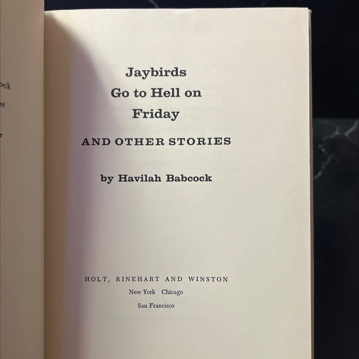 jaybirds go to hell on friday and other stories book, by Havilah Babcock, 1965 Hardcover image 2