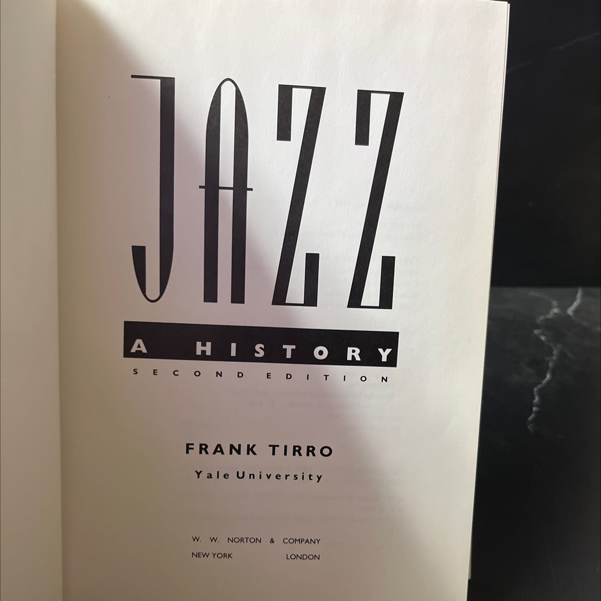 jazz a history book, by Frank Tirro, 1993 Hardcover image 2