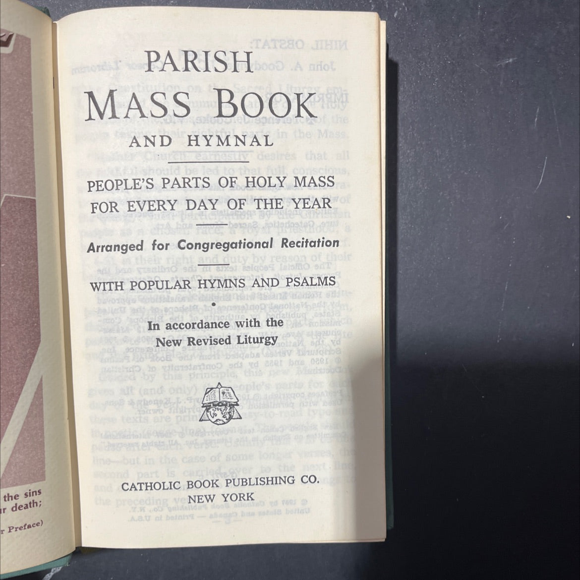 jihiи parish: a mass book and hymnal book, by unknown, 1967 Hardcover image 2