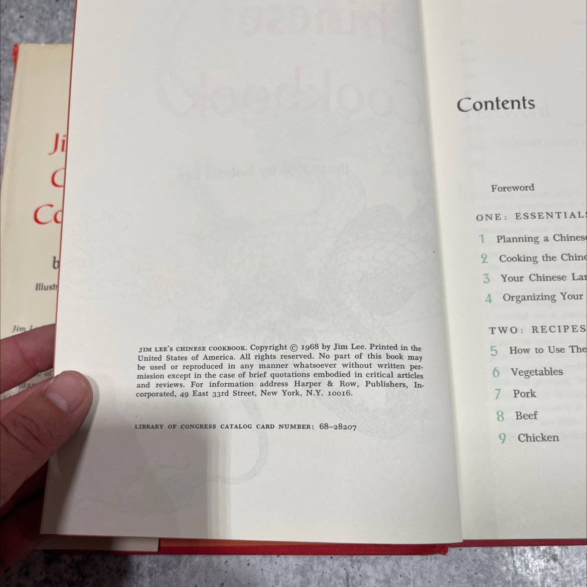jim lee's chinese cookbook book, by Jim Lee, 1968 Hardcover image 3