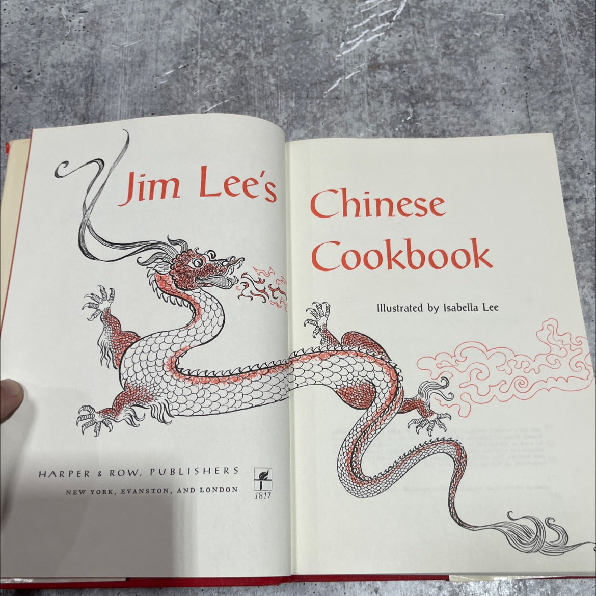 jim lee's chinese cookbook book, by Jim Lee, 1968 Hardcover image 2