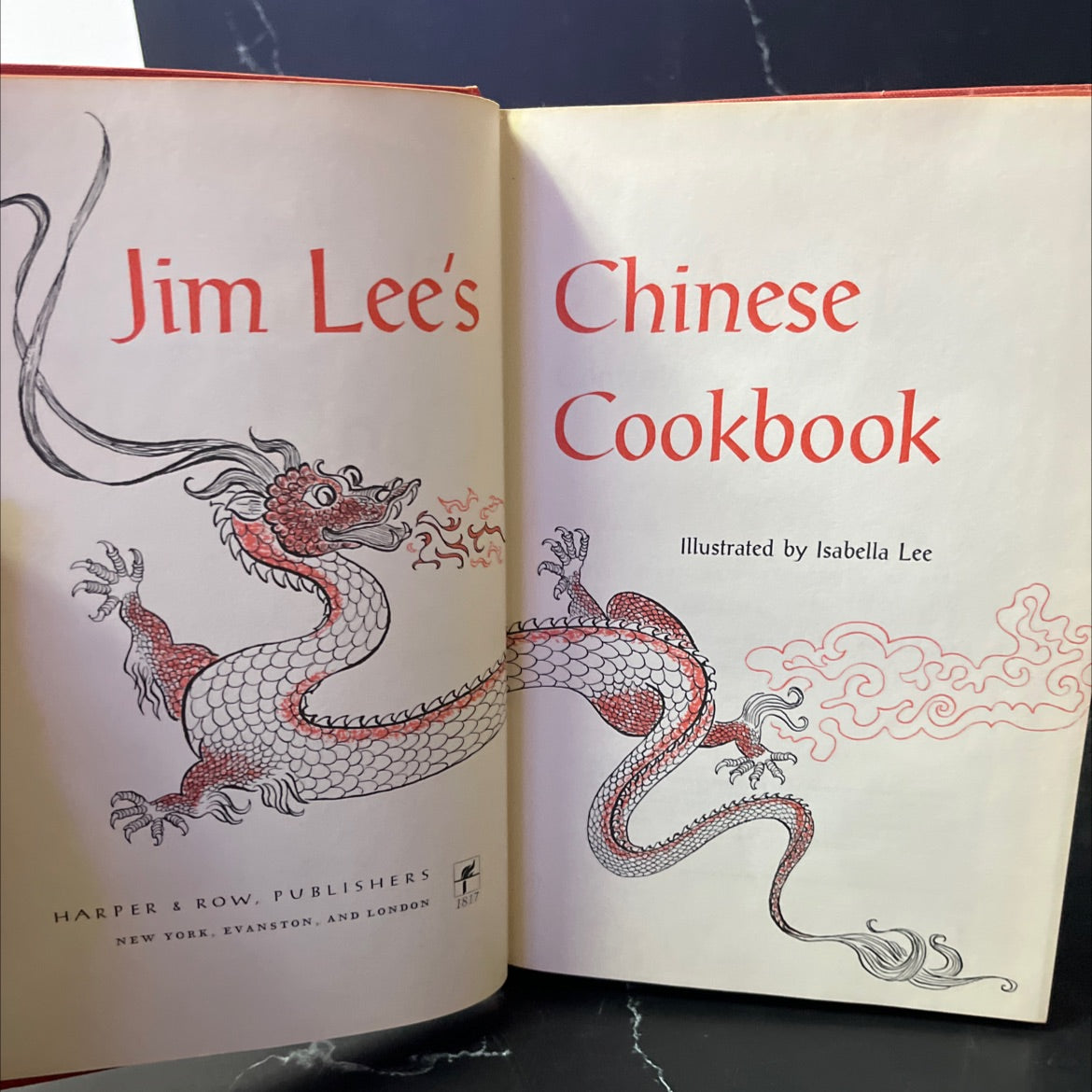 jim lee's chinese cookbook book, by Jim Lee, 1968 Hardcover image 2